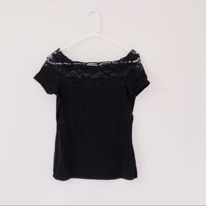 lace boatneck top